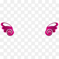 紫色手绘可爱卡通翅膀-空若网 紫色手绘可爱卡通翅膀-空若网
