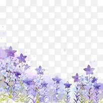 卡通紫色薰衣草边框背景装饰-空若网 卡通紫色薰衣草边框背景装饰-空若网