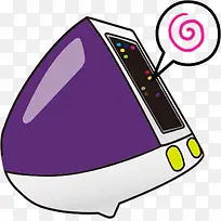 紫色卡通可爱游戏机-空若网 紫色卡通可爱游戏机-空若网