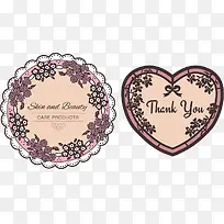 圆形心形花边PNG矢量元素-空若网 圆形心形花边PNG矢量元素-空若网