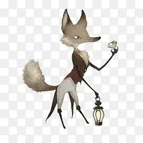 水彩手绘狐狸-空若网 水彩手绘狐狸-空若网