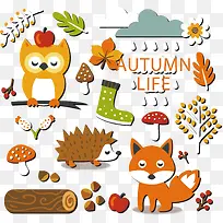 矢量手绘卡通动物-空若网 矢量手绘卡通动物-空若网