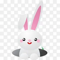 可爱小兔子矢量图-空若网 可爱小兔子矢量图-空若网