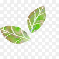 手绘绿色树叶创意-空若网 手绘绿色树叶创意-空若网