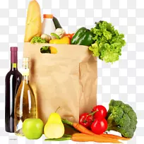 纸袋购物袋和手推车蔬菜杂货店食品-空若网 纸袋购物袋和手推车蔬菜杂货店食品-空若网