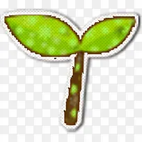 绿色创意手绘树叶-空若网 绿色创意手绘树叶-空若网