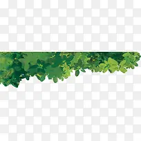 手绘水彩绿色树叶-空若网 手绘水彩绿色树叶-空若网