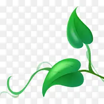 绿色树叶卡通手绘-空若网 绿色树叶卡通手绘-空若网