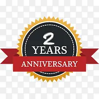 2周年庆图标矢量图-空若网 2周年庆图标矢量图-空若网