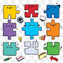 彩色卡通拼图-空若网 彩色卡通拼图-空若网