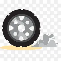 灰色矢量车轮轮毂-空若网 灰色矢量车轮轮毂-空若网