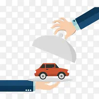 矢量手和汽车-空若网 矢量手和汽车-空若网