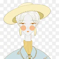 淡雅日系时尚美女插画-空若网 淡雅日系时尚美女插画-空若网