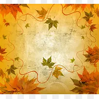 秋天树叶背景-空若网 秋天树叶背景-空若网