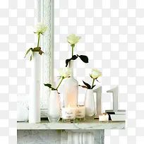 高清摄影白色玫瑰花合成-空若网 高清摄影白色玫瑰花合成-空若网