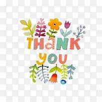 thankyou创意水彩设计-空若网 thankyou创意水彩设计-空若网