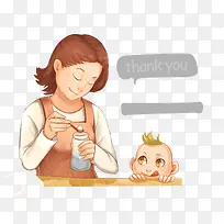 感恩母亲节插画-空若网 感恩母亲节插画-空若网