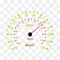 矢量盘计数里程指针红色油表-空若网 矢量盘计数里程指针红色油表-空若网