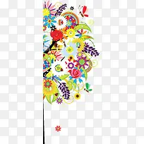 梦幻彩色花朵装饰-空若网 梦幻彩色花朵装饰-空若网