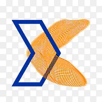 蓝橙色不规则图形-空若网 蓝橙色不规则图形-空若网