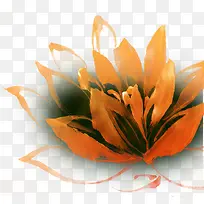 手绘黑红色水彩荷花-空若网 手绘黑红色水彩荷花-空若网