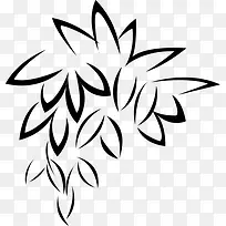 手绘简笔荷花插画-空若网 手绘简笔荷花插画-空若网