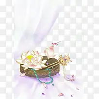 手绘荷花小说插画-空若网 手绘荷花小说插画-空若网