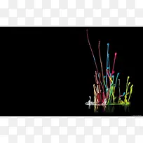 七彩色飞溅的水花-空若网 七彩色飞溅的水花-空若网