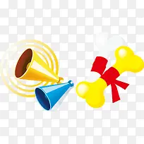 卡通喇叭和骨头-空若网 卡通喇叭和骨头-空若网