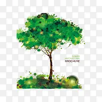 矢量水彩树-空若网 矢量水彩树-空若网