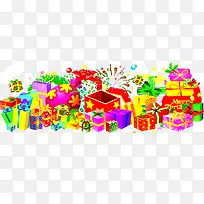 彩色卡通礼物装饰-空若网 彩色卡通礼物装饰-空若网