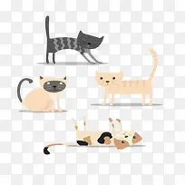 可爱猫咪矢量图-空若网 可爱猫咪矢量图-空若网