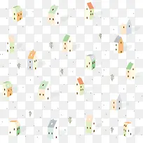 矢量房子底纹元素-空若网 矢量房子底纹元素-空若网