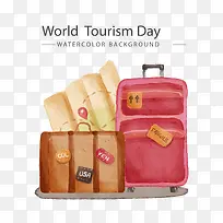 水彩行李箱-空若网 水彩行李箱-空若网