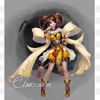 黄色可爱服饰女生-空若网 黄色可爱服饰女生-空若网