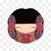 日式可爱女孩装饰图案-空若网 日式可爱女孩装饰图案-空若网