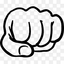 手绘拳头png素材图-空若网 手绘拳头png素材图-空若网