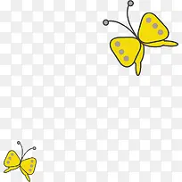 黄色可爱蝴蝶卡通-空若网 黄色可爱蝴蝶卡通-空若网