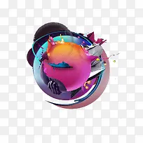 圆形科技彩色颜料-空若网 圆形科技彩色颜料-空若网