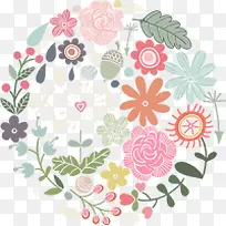 彩色花朵圆形创意-空若网 彩色花朵圆形创意-空若网