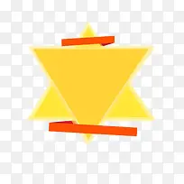 黄色三角形话框-空若网 黄色三角形话框-空若网