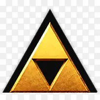 金色三角形金属图标-空若网 金色三角形金属图标-空若网