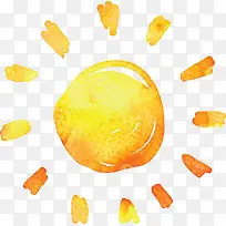 卡通水彩太阳装饰图案-空若网 卡通水彩太阳装饰图案-空若网