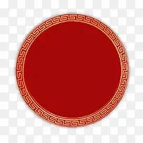 红色复古圆形标牌-空若网 红色复古圆形标牌-空若网