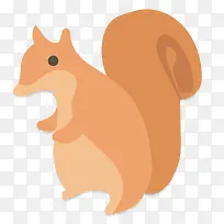 矢量红色松鼠小插画-空若网 矢量红色松鼠小插画-空若网