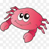 可爱红色卡通螃蟹-空若网 可爱红色卡通螃蟹-空若网