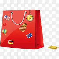 红色电商可爱手拿袋-空若网 红色电商可爱手拿袋-空若网
