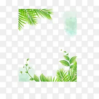 手绘树叶装饰边框矢量图-空若网 手绘树叶装饰边框矢量图-空若网