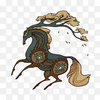 矢量卡通马-空若网 矢量卡通马-空若网