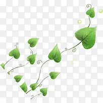 绿色卡通爱心树叶设计-空若网 绿色卡通爱心树叶设计-空若网